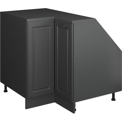Mobile sottotetto Mobile angolare Rion, Antracite rustico, 75.6 x 81.6 cm con 1 porta, carcassa dell’armadio profondità 60 cm, Vicco (1/5)