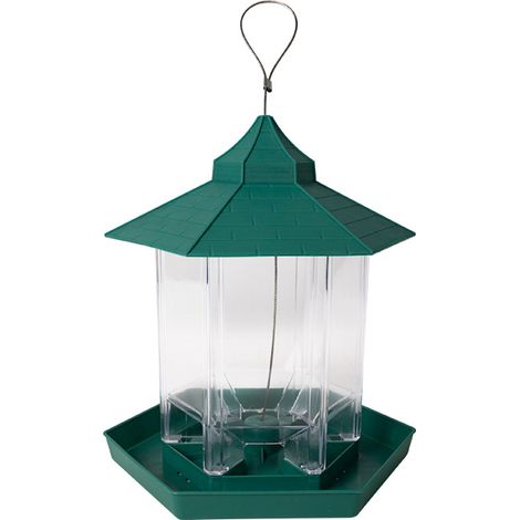 Mangeoire à oiseaux, Mangeoire à oiseaux, halbautomatische Mangeoire extérieure für Balkon, Mangeoire extérieure suspendue étanche pour moineaux sauvages (1/5)