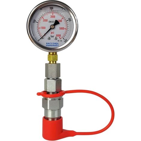 Messset, Manometer 0-400 bar, Schnellkupplung (1/5)