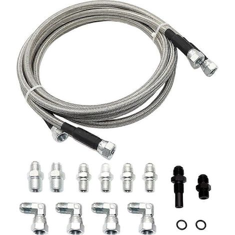 Durite de refroidissement de transmission tressée en acier inoxydable de 70 pouces pour Ford, GMC et Chevy (1996-2021) : transmissions 700R4, 4L60, 4L60E, 4L65E et 4L80E. (1/5)