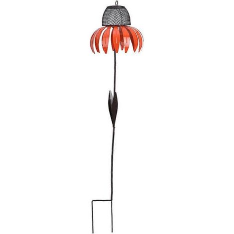 Distributeur de Graines pour Oiseaux en Forme de Fleur avec Support Anti-Écureuils pour Jardin (1/4)