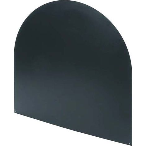 Plaque de protection semi-ronde 74x74 cm – En fer peint – Épaisseur 2 mm – Pour poêles et cheminées – Mille (1/2)