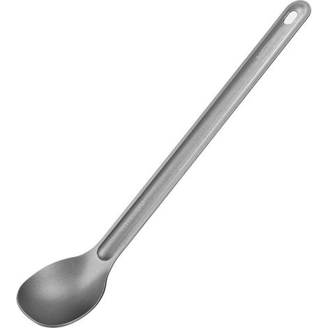 Cuillère - Manche Long - En Métal - Pour Randonnée Camping Pique-Nique Extérieur Cuisine Intérieure - 1 Pièce (1/5)
