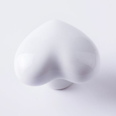 Pack de 8 poignées et boutons de tiroir en céramique blanc, poignée de meuble et bouton de porte pour chambre d'enfants, fourni avec vis de fixation (1/5)