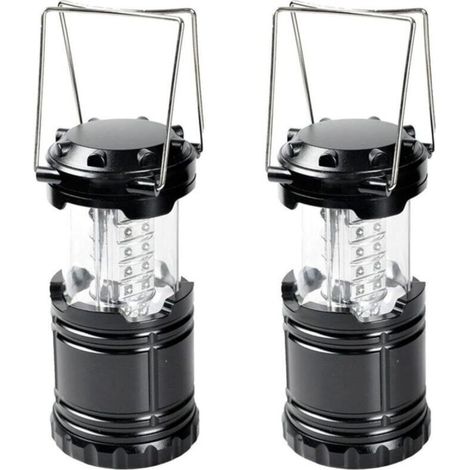 Portable Lantern, Camping Lamps, 30 LED Flashlight for Power Outages, Emergency Tent Lighting, Hurricane Survival Equipment and Supplies, Battery Operated Lamp, 2 Pieces (1/5)