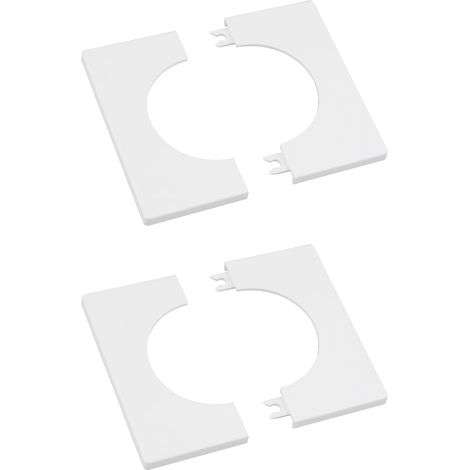 2pcs Wall Pipe Cover Square Split Flange ABS Plastic and Self Adhesive Patch Plate Pipe Cover Decorative Pipe Covers (White, Diameter 60mm) (1/5)