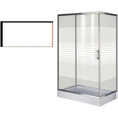 Box doccia in vetro 1 anta scorrevole modello MARGHERITA 120x80xH190 cm.
