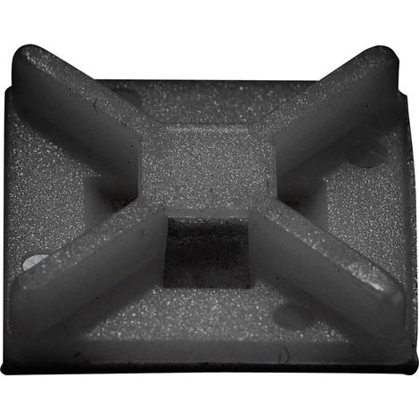 TRU COMPONENTS Befestigungssockel 541189 4fach einfädeln Schwarz 50 St.