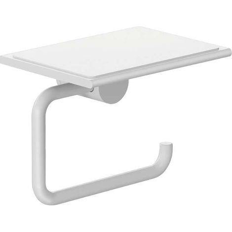 PORTA-rouleau de papier toilette VELA R avec plateau, blanc mat (1/2)