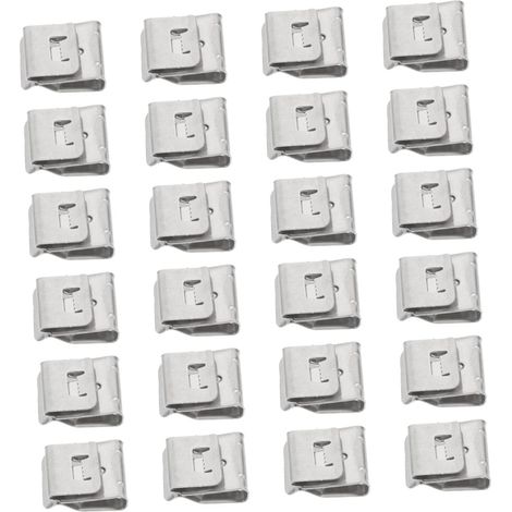 50pièces Lot De Clips Câbles Photovoltaïques Acier Inoxydable Pour Panneaux Solaires Fixation Cadre Installation Facile Et Rangement Compact (1/5)