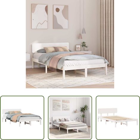vidaXL Estructura de cama 120 x 200 cm Madera de pino macizo (1/5)