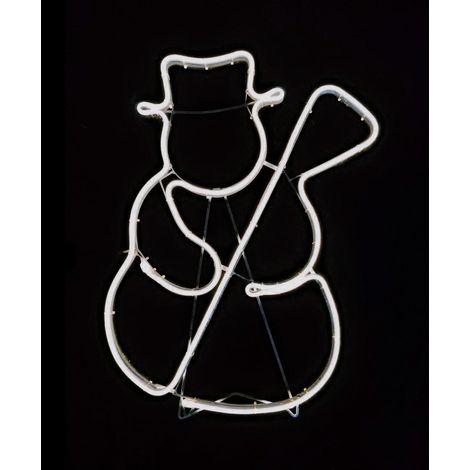 Snowman Rope Light Silhouette-cool white 53 x 36cm
