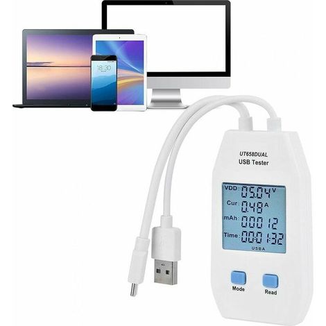 USB testeur détecteur voltmètre ampèremètre testeur de capacité de puissance numérique compteur de capacité de chargeur numérique haute précision (1/5)