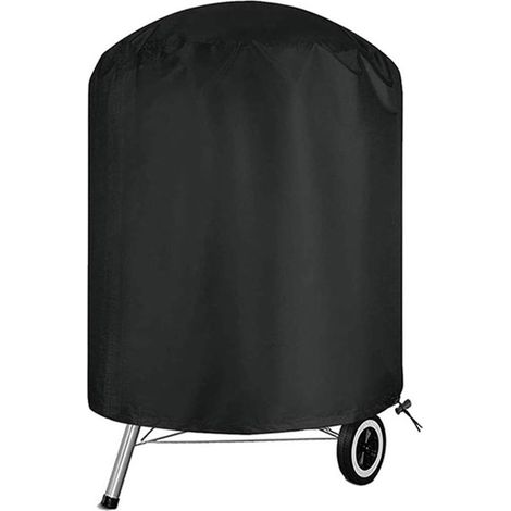 Runde Grillabdeckung für den Außenbereich, UV Schutz, wasserabweisend, 210D Oxford Gewebe, passend für die meisten Grills, schwarz, 70 x 70 cm (1/5)