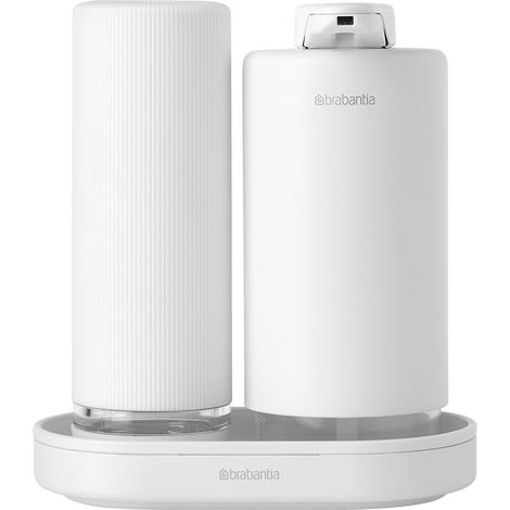 Ensemble Distributeur de Savon SinkStyle avec 2 Distributeurs pour Savon à Main et à Vaisselle, Plateau Texturé et Distributeur de Liquide Vaisselle - 2 x 200 ML (1/5)