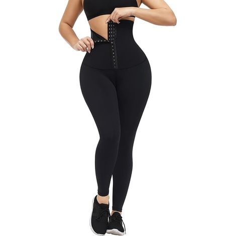 Leggings Amincissants - Taille Haute Double Couche - Compression Abdominale - Pour Entrainement Fitness Yoga Course - 1 Pièce (1/5)