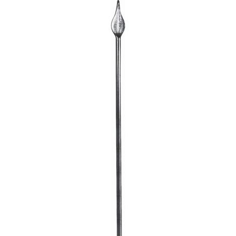 Barreau avec pointe de lance flamme - Hauteur 1000mm Ø16mm - Fer forgé - À souder - DECO FER FORGE