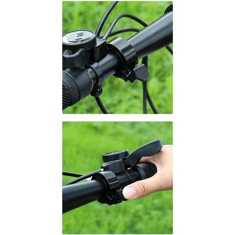 Sonnette de vélo noire, sonnette de VTT ultra-puissante, klaxon de vélo --- (1/5)