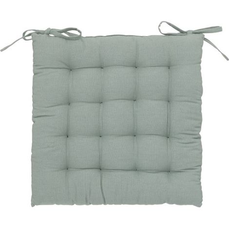 Galette de Chaise "Loria" 38x38cm Vert Céladon (1/2)