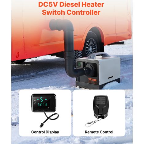 Contrôleur de Chauffage Diesel DC 5 V, Kit de Panneau de Commande pour Réchauffeur de Stationnement 2 kW/5 kW/8 kW, avec Écran LCD… (1/5)