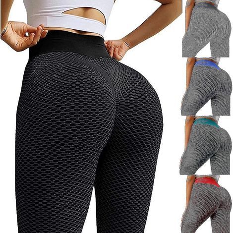 TikTok-Leggings für Damen, Yoga-Leggings, Anti-Cellulite-Leggings fürs Fitnessstudio, Push-up-Fitnesshose mit Po-Formung – Größe S – Grün (1/5)