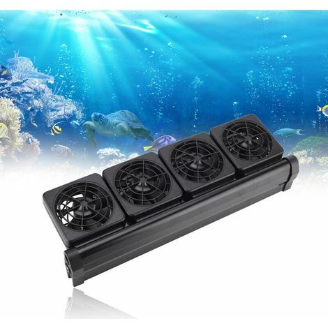 Aquarium-Lüftersystem, Lüfterkühler für Süß- und Meerwasseraquarien, Temperaturregelung, Schwarz, 4-köpfiger Lüfter (1/5)