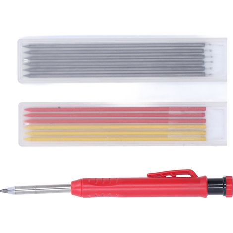 Stylet de marquage pour menuiserie, pointe en alliage, traceur multifonction avec recharges colorées (1/5)