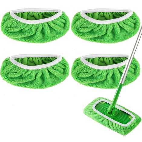 Adatto per Swiffer Sweeper - Panni per spazzare asciutti e bagnati per uso domestico - Panni bagnati lavabili per la pulizia dei pavimenti, panni in microfibra riutilizzabili - Confezione da 4 (mocio 
