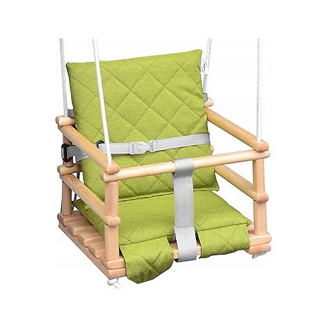 Columpio de madera con cojín para niños para jardín de casa Pasy Solidna Polska (1/5)