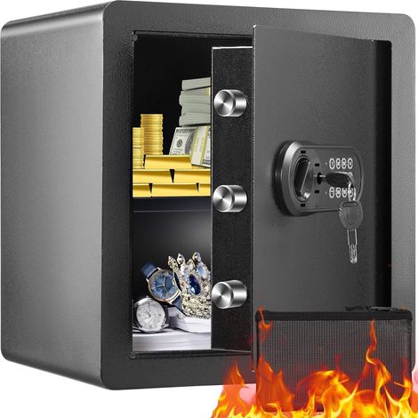 Coffre-Fort 1,8 Pieds Cubes Home Safe Steel for Cash Gold 15,75x13x16,9 Pouces for Stocker de l'argent, des Bijoux, des Pistolets, des Documents (1/5)