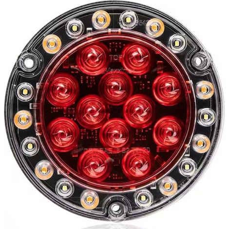 5.5-inch round hybrid rear lights with 4 functions (brake, turn signal and reverse lights) and 30 LEDs (1/5)
