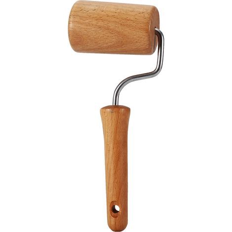 Rouleau à Pâtisserie et à Pizza en Bois de Cuisine, Ustensile de Cuisson pour la Pâte Faite Maison, Idéal pour les Boulangers et les Amateurs de Cuisine (Style 4). (1/5)