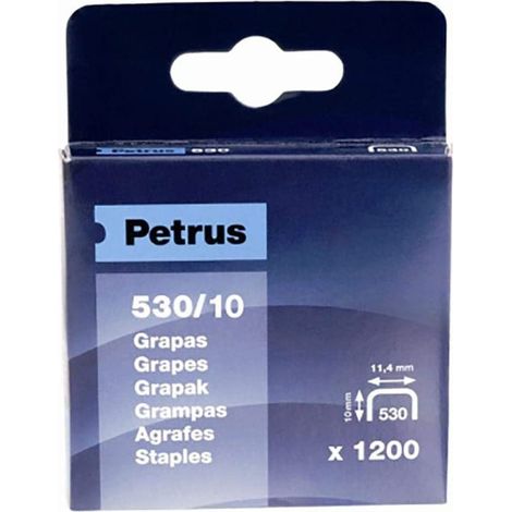 Agrafes Petrus 530/10mm Agrafes Robustes 10mm Pour Agrafeuse Modèle 530 - Petrus (1/2)