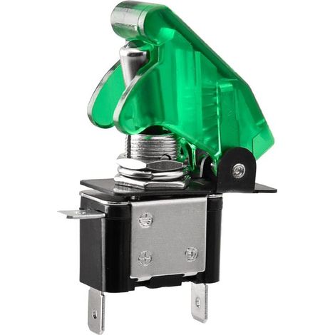 1 Interruttore a levetta in Metallo, SPST ON/OFF, 12V 20A, 3-pin, Cappuccio impermeabile, Per la dashboard (1/5)