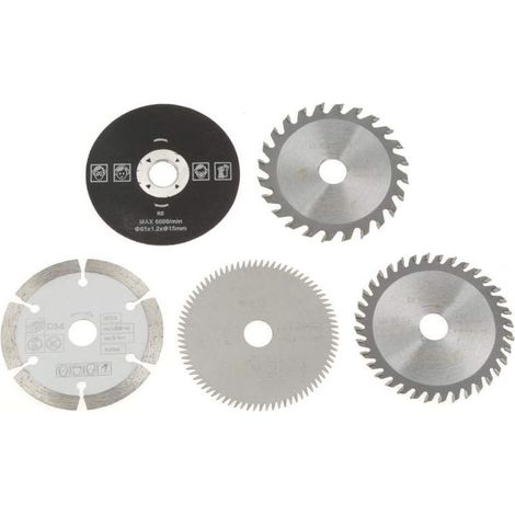 85-mm-Hartmetall-Kreissägeblatt – 15 mm Innendurchmesser – 5-teiliges Set zum Schneiden von Marmor – abriebfest (1/5)