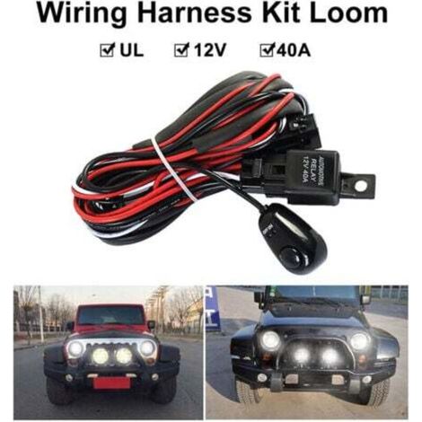 Striscia luminosa a LED per addestramento al lavoro con fusibile e relè da 12V 40A