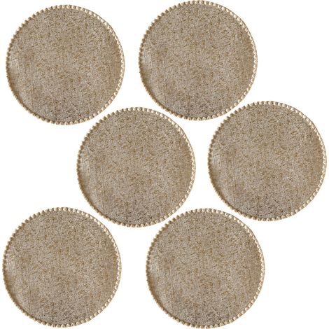 Lot de 6 sets de table ronds en jute ALAGO (1/3)