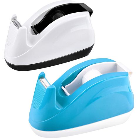 Distributeur de ruban adhésif de bureau lesté, mini distributeurs mignons, mandrin de 2,5 cm, petit support de bureau antidérapant, idéal pour le bureau et la maison (lot de 2). (1/5)