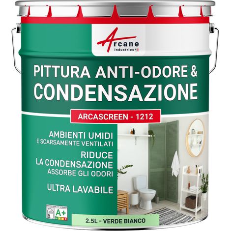 Pittura Termica Anticondensa e Antimuffa per Pareti Umide : ARCASCREEN - 1212 - 2,5 L Verde bianco - RAL 6019 - ARCANE INDUSTRIES