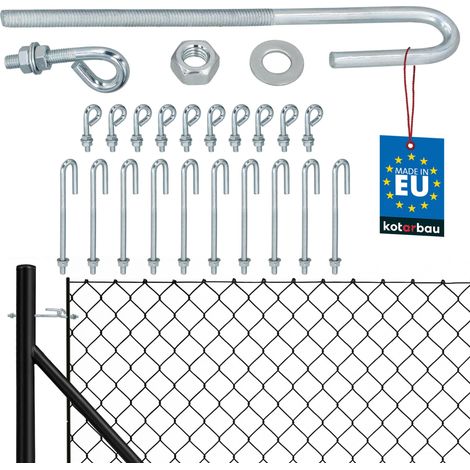 KOTARBAU® Lot de 10 Tendeurs Grillage M6, Tendeur Cable, Acier Galvanisé, Tendeur Fil de Fer Cloture, Tendeur de Fil Ouvert avec Vis de Fixation Fermée (1/5)