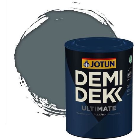 Peinture Bois - DEMI DEKK ULTIMATE - Satinée - RAL 7031 - 0,75L - Gris Bleu (1/2)