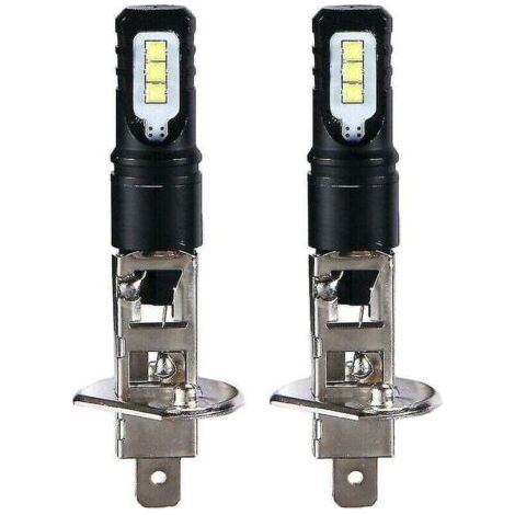 Kit fari a LED DRL 2x H1 6000k bianco super luminoso 6000lm con abbaglianti