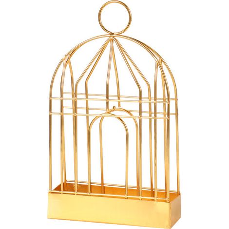 Goldfarbener Mückenspulenhalter, Retro-Eisen-Mückenschutz-Räucherstäbchenhalter, Mücken-Räuchergefäß, Anti-Mücken-Spiralmetallhalter mit Griff – Vogelkäfig-Design (1/5)