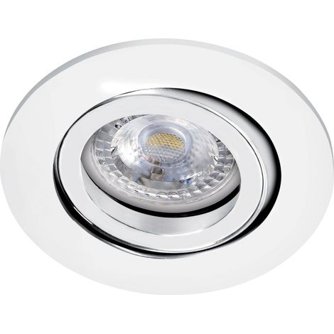 TIPO R Encastré GU10 rond orientable blanc a/lpe LED 7W 3000K 650lm incl. ARIC 51005 (1/3)