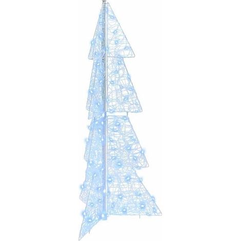 Un sapin de Noël avec 100 lumières LED blanc froid, de 120 cm de long, en acrylique. (1/5)