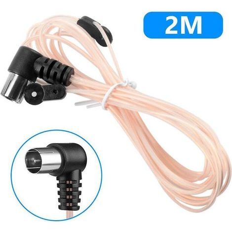 Antenne FM pour récepteur stéréo intérieur, fiche mâle de type F 75 ohms (1/3)