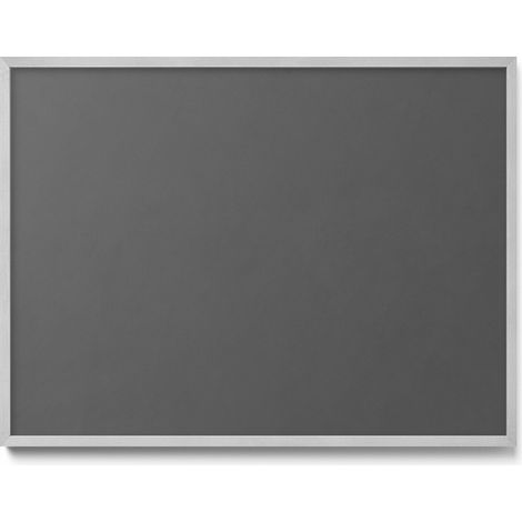 Tableau Magnétique décoratif en Métal – idéal pour Aimants - Couleur gris foncé - Minimaliste - Cadre Argenté - 80x60 cm - Panneau Magnétique (1/5)