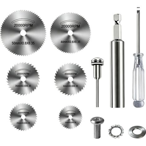 Disques de Coupe HSS 6 Pièces pour Couper Bois Métal Plastique (1/5)