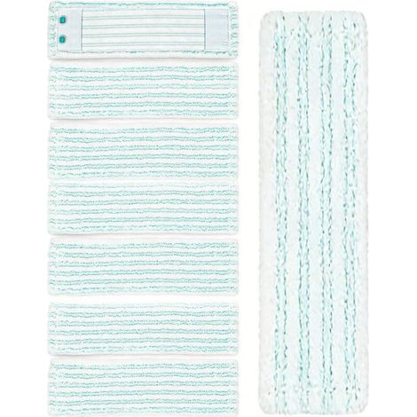 Lot de 8 Housses d'Essuie-Glaces de Rechange, Compatible avec Leifheit Profi XL Micro Duo/Profi XL Cotton Plus, pour tous les Planchers, Housse de Remplacement Efficace en Microfibre (1/5)