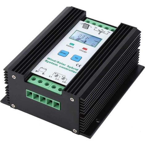 Voltage Regulator, Charge Controller, 12V/24V Hybrid Wind and Solar Energy Controller, Hybrid Solar and Wind Charge Controller for Street Lights (1/5)
